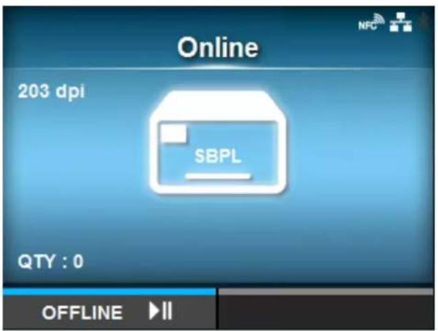 SATO CL4NX Plus - Press the button in Online mode. - 1