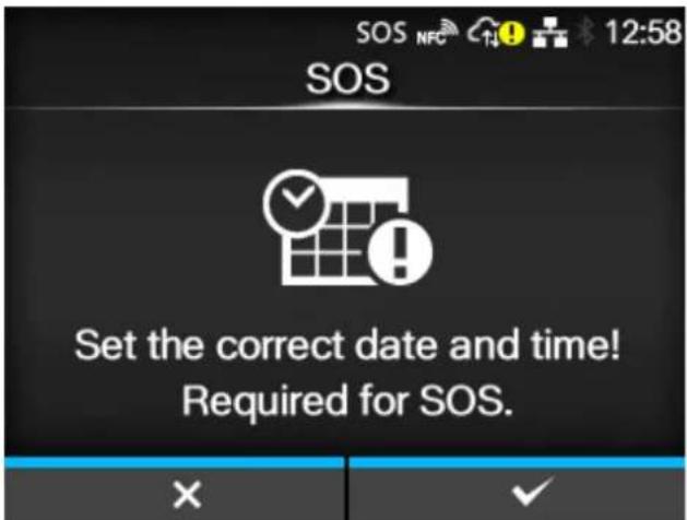 SATO CL4NX Plus - Press the button on the notification screen. - 1