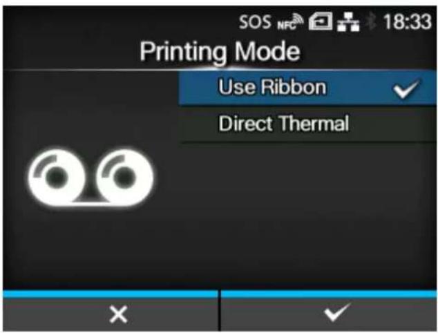 SATO CL4NX Plus - Select the print method using the / buttons. - 1