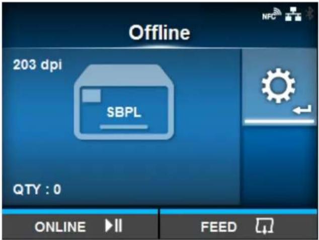 SATO CL4NX Plus - Press the button. - 1