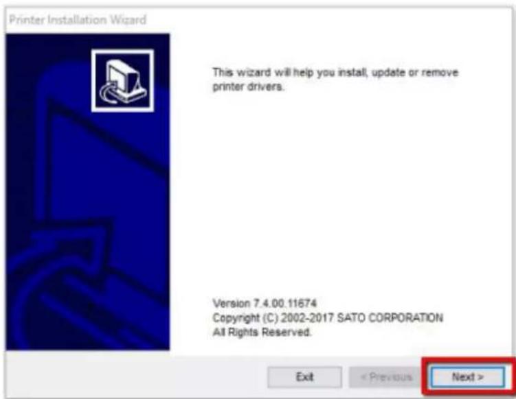 SATO CL4NX Plus - Installing the Printer Driver (LAN/Wireless LAN) - 2