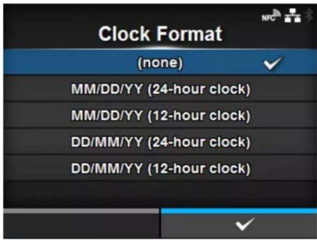 SATO CL4NX Plus - [Clock Format] - 1