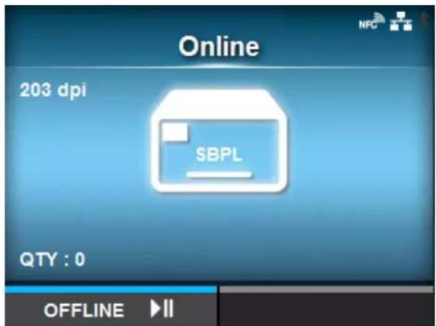 SATO CL4NX Plus - Press the button in Online mode. - 1