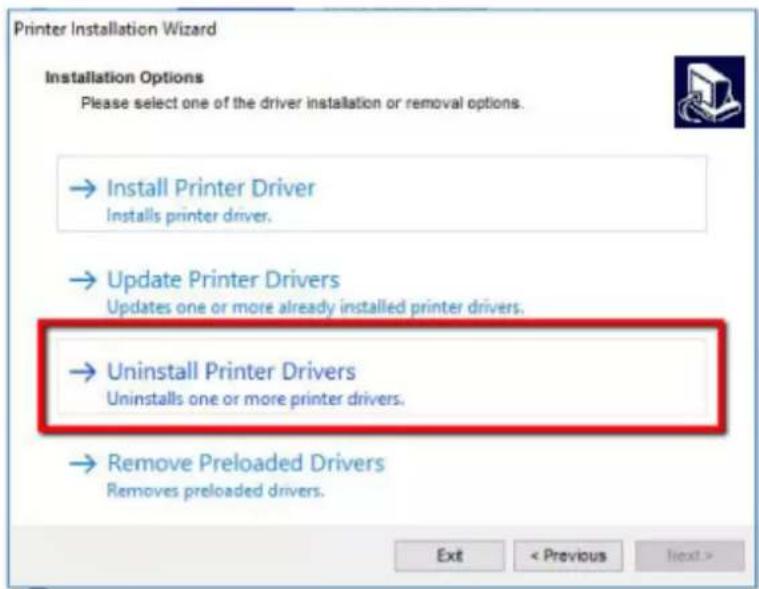 SATO CL4NX Plus - Click [Uninstall Printer Drivers]. - 1
