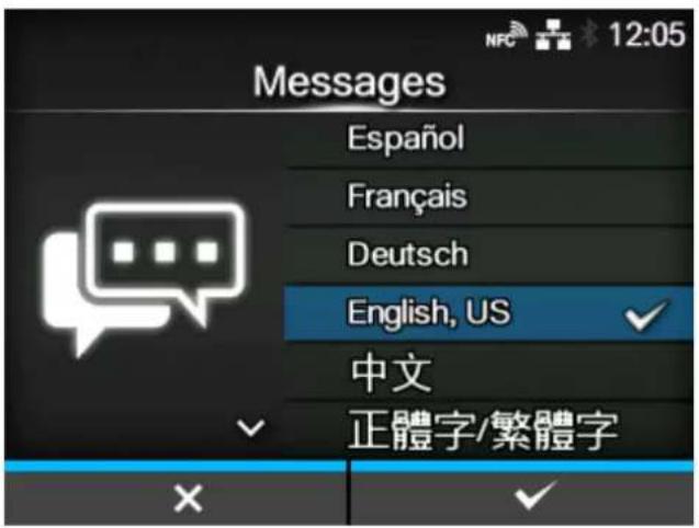 SATO CL4NX Plus - Language Selection - 1