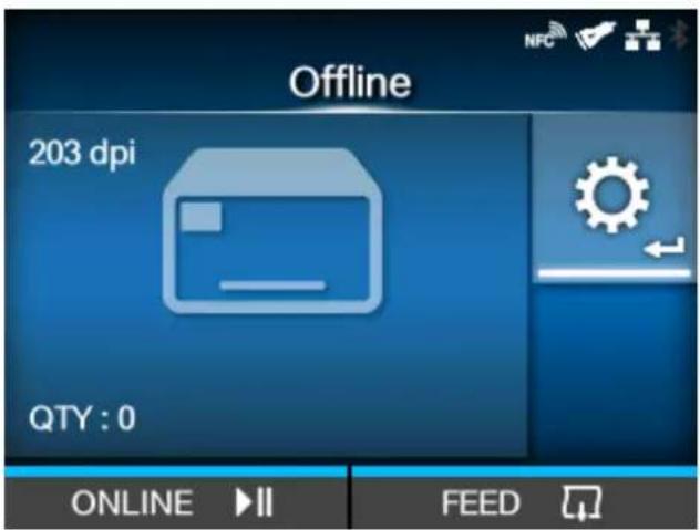 SATO CL4NX Plus - After connecting the barcode checker, press the power button on the operator panel until the LED lights up in blue to power on the product. - 3