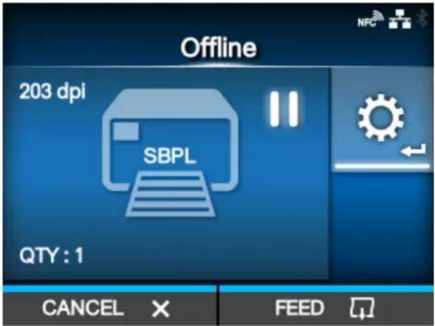 SATO CL4NX Plus - Press the button. - 1