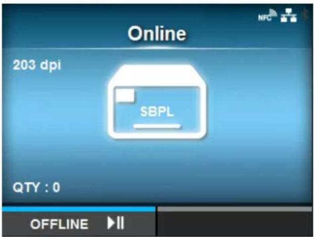 SATO CL4NX Plus - Press the button in Online mode. - 1