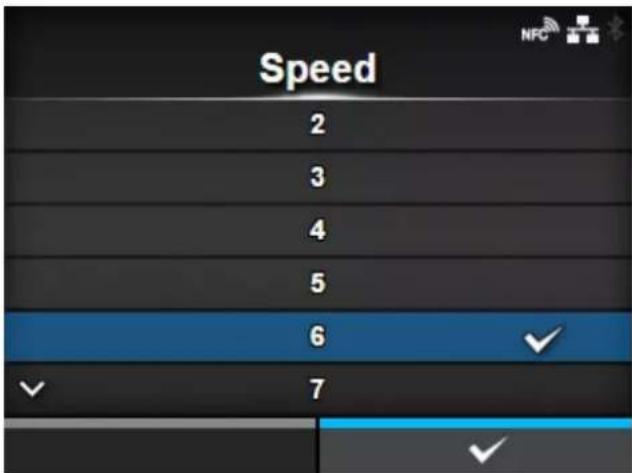 SATO CL4NX Plus - Adjusting the Print Speed - 5