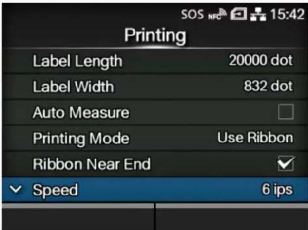 SATO CL4NX Plus - Adjusting the Print Speed - 4