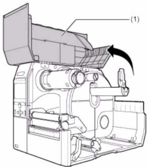 SATO CL4NX Plus - Open the top cover (1). - 2