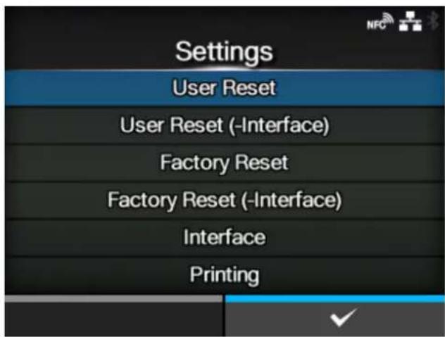 SATO CL4NX Plus - [Settings] - 1