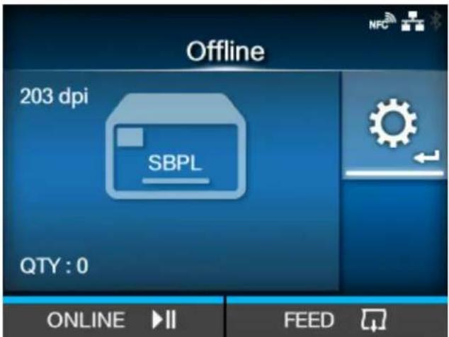 SATO CL4NX Plus - Press the button. - 1