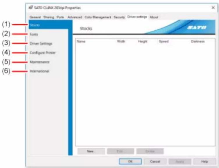 SATO CL4NX Plus - Configuring the Driver Settings - 2