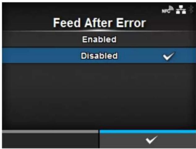 SATO CL4NX Plus - [Feed After Error] - 1