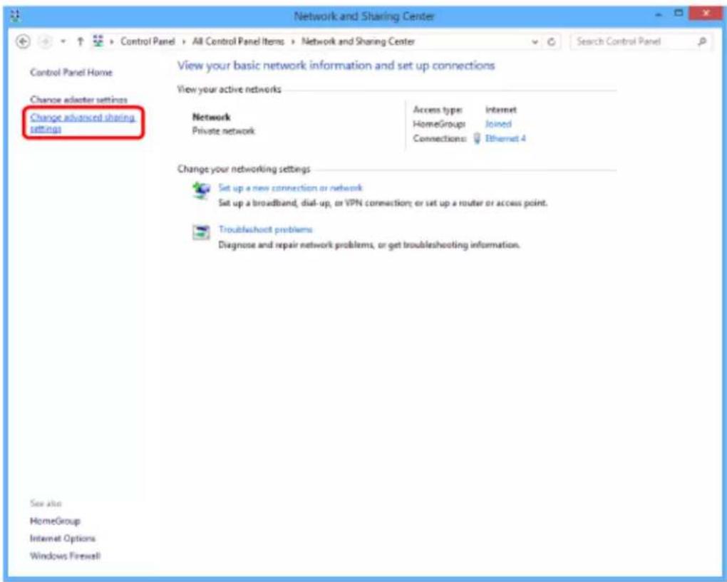 SATO CL4NX Plus - Click [Change Sharing Options]. - 4