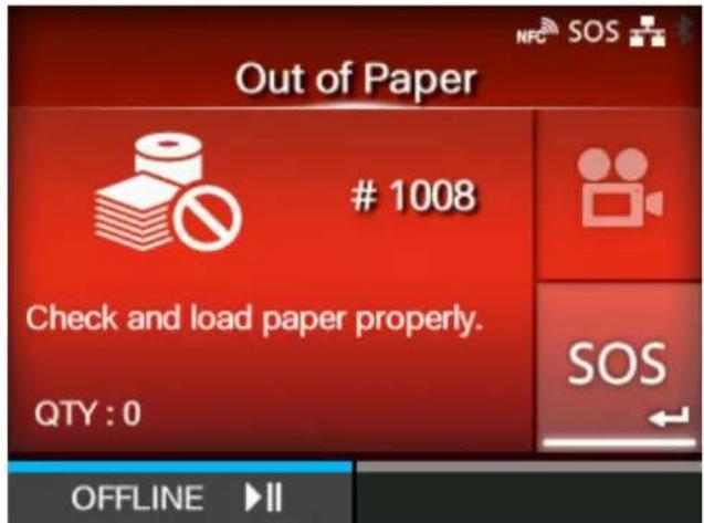 SATO CL4NX Plus - - If the icon of the guidance videos also appears, select the SOS icon using the button, and then press the button. - 2