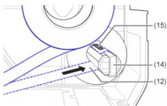 SATO CL4NX Plus - Loading the Media with the Optional Dispenser Unit and Liner Discharge Rewinder - 14
