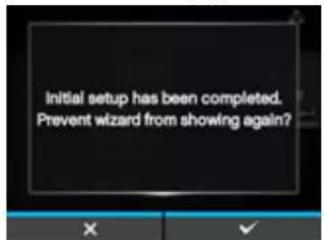 SATO CL4NX Plus - Completion of Initial Setup Screen - 1
