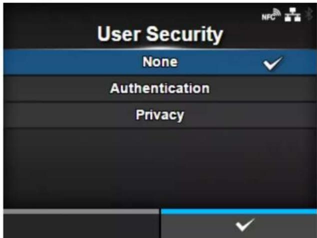 SATO CL4NX Plus - [User Security] - 1