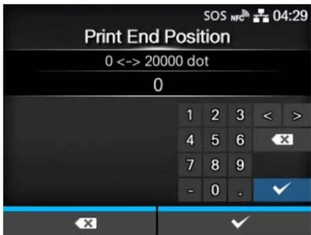 SATO CL4NX Plus - [Print End Position] - 1
