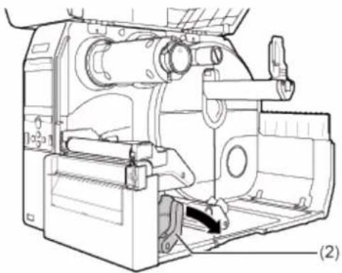 SATO CL4NX Plus - Loading the Media with the Optional Cutter Unit - 4