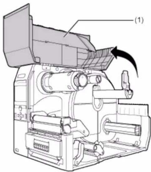 SATO CL4NX Plus - Open the top cover (1). - 2