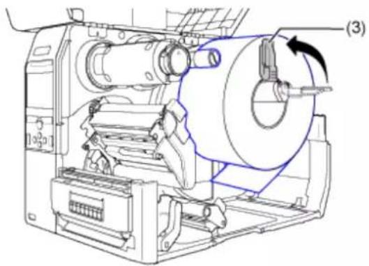 SATO CL4NX Plus - Push the head lock lever (2) towards the rear. - 4