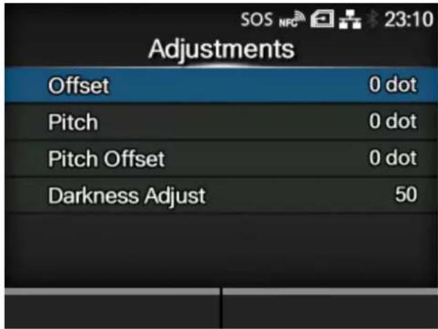 SATO CL4NX Plus - [Adjustments] - 1