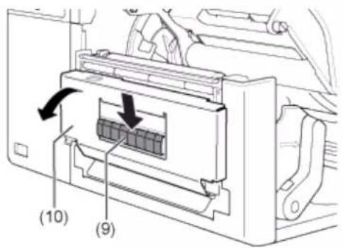 SATO CL4NX Plus - Loading the Media with the Optional Dispenser Unit and Liner Discharge Rewinder - 10