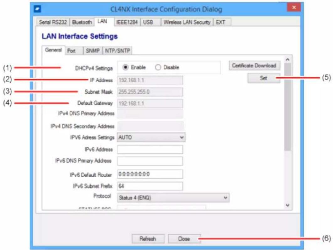 SATO CL4NX Plus - Select or enter the LAN settings as necessary. - 1
