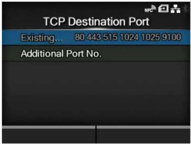 SATO CL4NX Plus - [TCP Destination Port] - 1