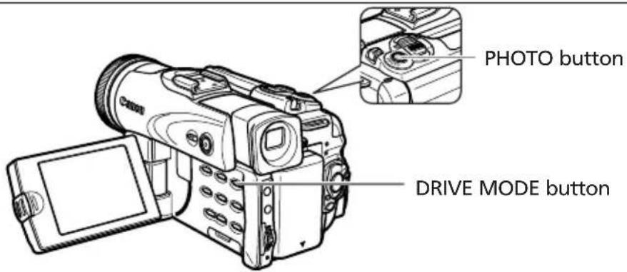 CANON MVX25i - Selecting the Drive Mode - 1