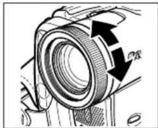 CANON MVX25i - Turn the focus ring to adjust the focus. - 1