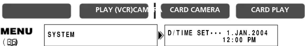 CANON MVX25i - Setting the Date and Time - 1