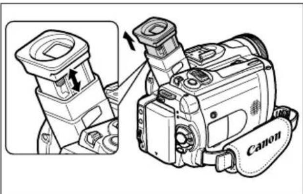 CANON MVX25i - Adjusting the Viewfinder (Dioptric Adjustment) - 1