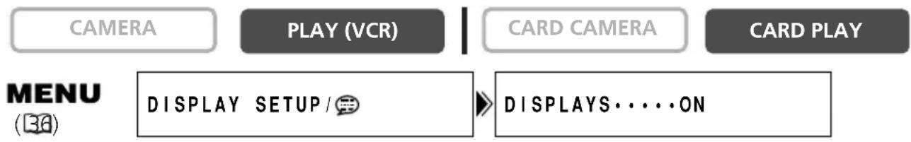 CANON MVX25i - Hiding the Displays on the LCD Screen - 1