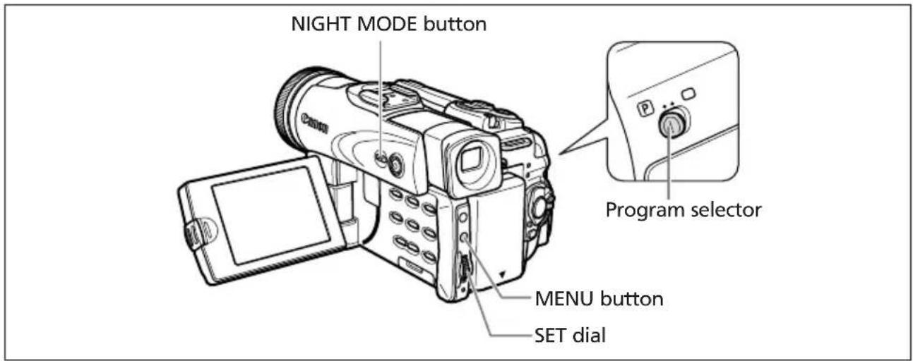 CANON MVX25i - Using the Night Modes - 7