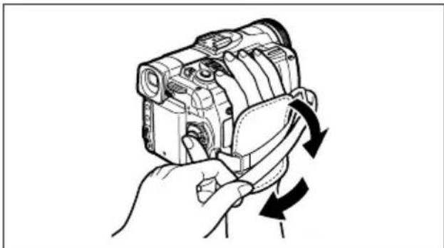 CANON MVX25i - Fastening the Grip Belt - 1