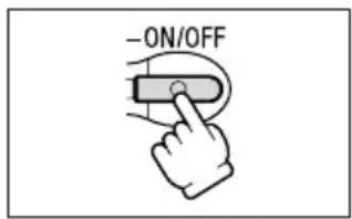 CANON MVX25i - Press the ON/OFF button. - 1