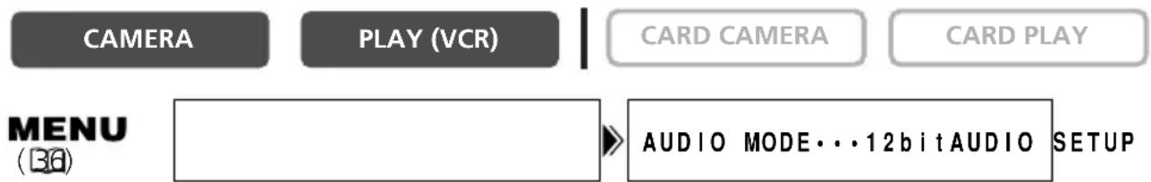 CANON MVX25i - Changing the Audio Mode - 1