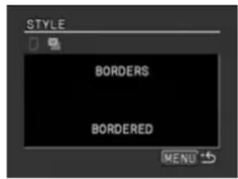 CANON MVX25i - Turn the SET dial to select (BORDERS) and press the SET dial. - 2