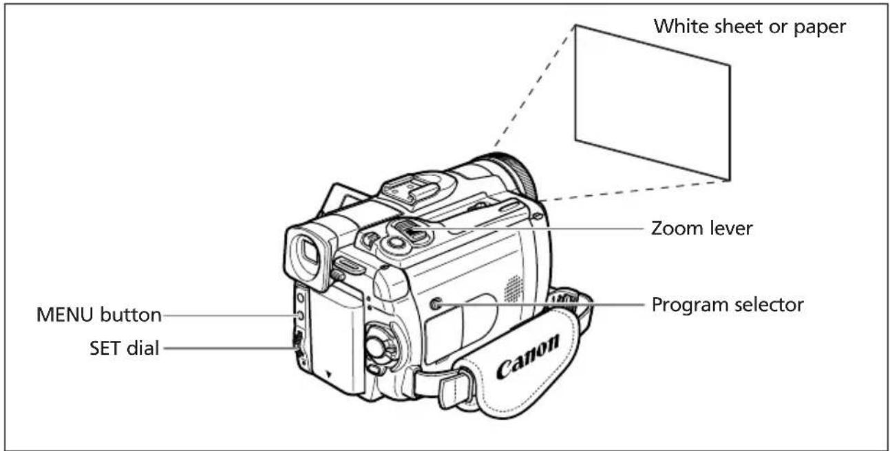 CANON MVX25i - Setting the White Balance - 1