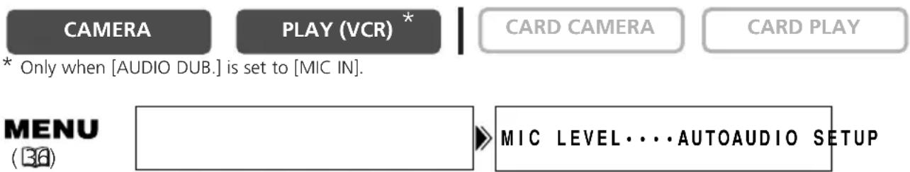 CANON MVX25i - MVX25i Adjusting the Audio Recording Level - 1