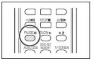 CANON MV960 - Press the PAUSE II button on the wireless controller to begin dubbing. - 1