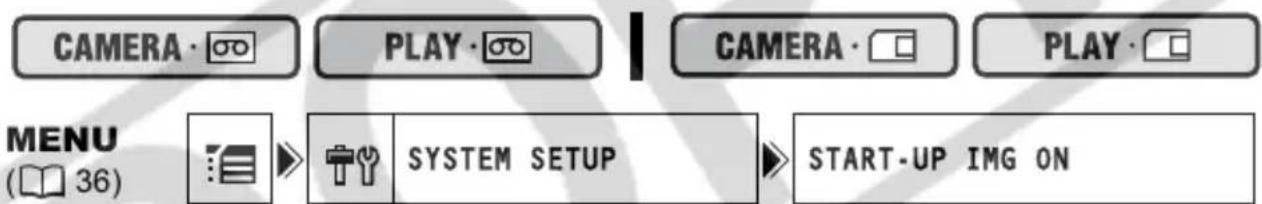 CANON MV960 - Changing the Display of the Start-Up Image - 1