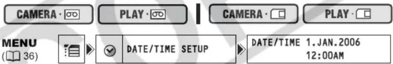 CANON MV960 - Setting the Date and Time - 1