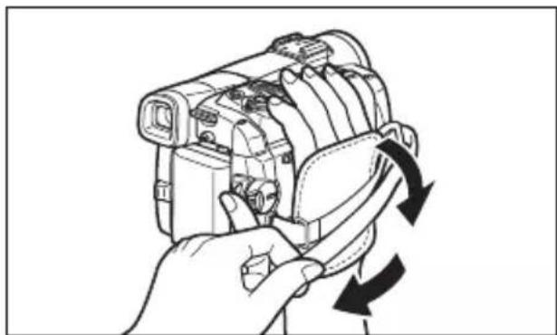 CANON MVX350i - Fastening the Grip Belt - 1