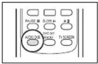 CANON MVX350i - Press the AUDIO DUB. button on the wireless controller. - 1