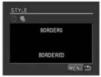 CANON MVX350i - Turn the SET dial to select (BORDERS) and press the SET dial. - 1